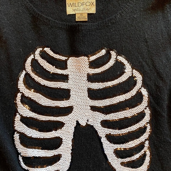 RARE Wildfox Skull Sequin Sweater - Picture 4 of 4